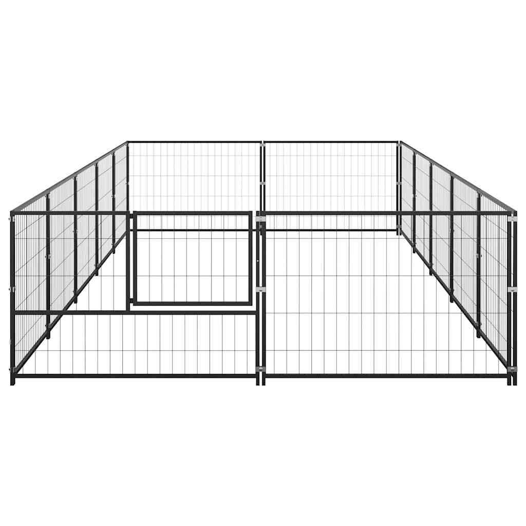 Perrera Acero 10 M² Negra_4