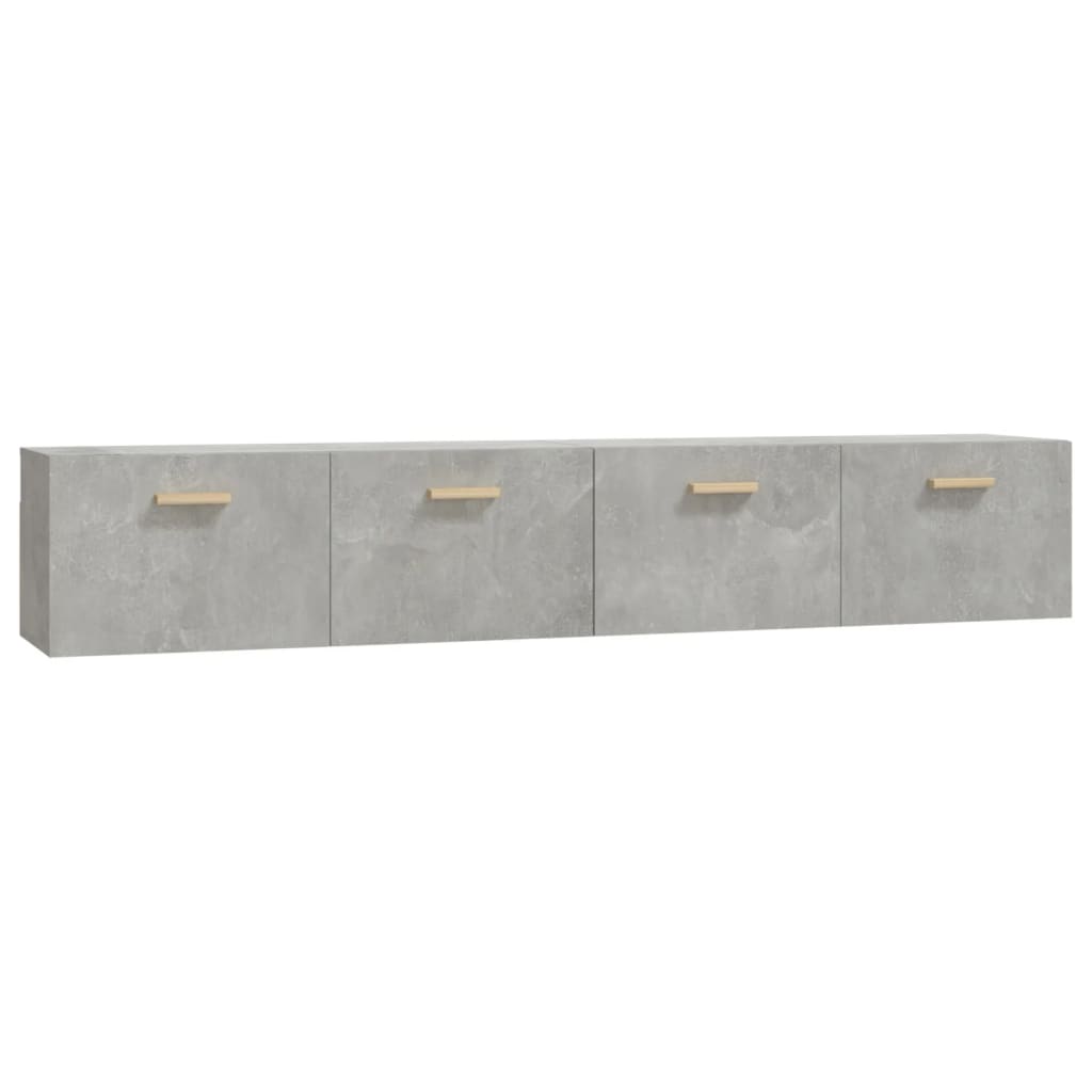 Armarios Pared 2 Uds Contrachapada Gris Hormigón 100x36,5x35 Cm_1