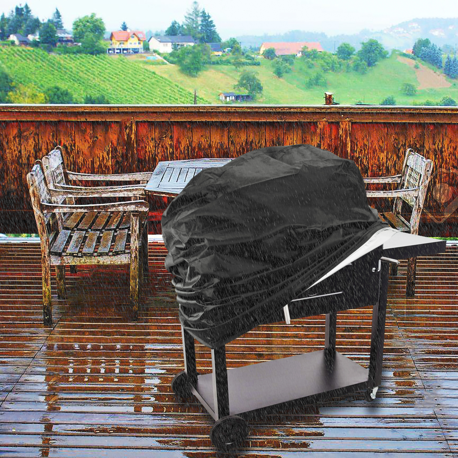Funda Protectora E Impermeable Para Barbacoa De 145x61x117cm Rectangular_4