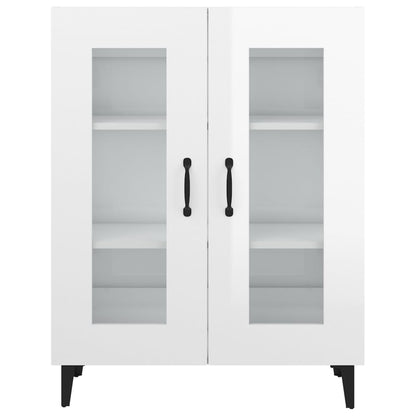 Aparador De Madera Contrachapada Blanco Brillante 69,5x34x90 Cm / Vetonek_5