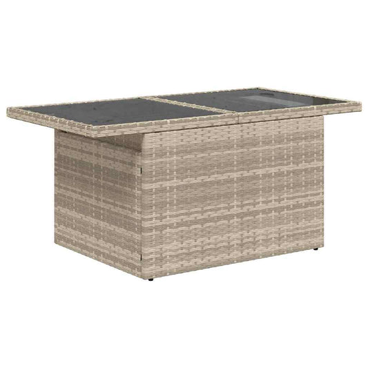 Set De Sofás Jardín Y Cojines 5 Pzas Ratán Sintético Gris Claro / Vetonek_0