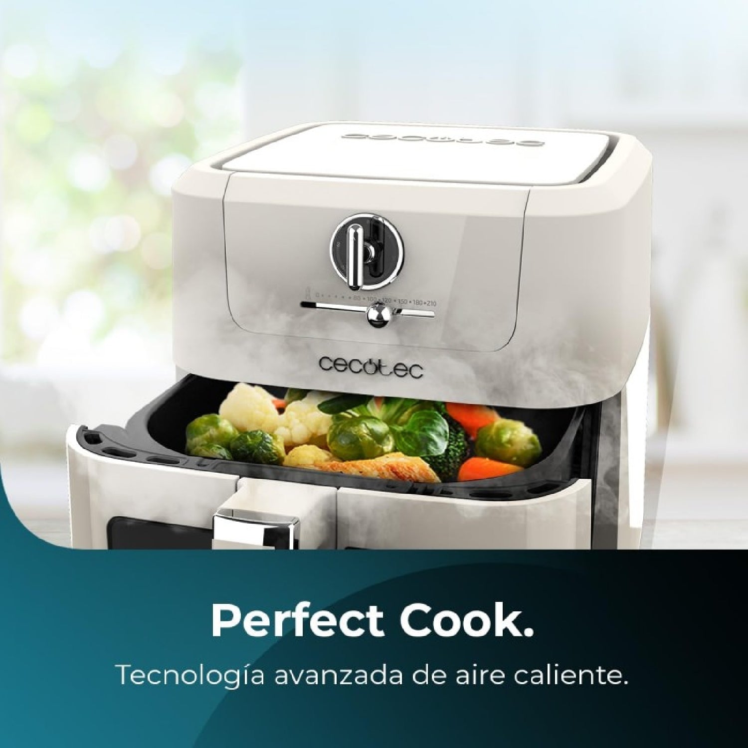 Freidora De Aire Sin Aceite De 5 L Con Ventana Air Fryer Cecofry Antique 5000 Window. 1500 W, Digital, Área De Cocinado De 5 L Y Tecnología Perfectc_4