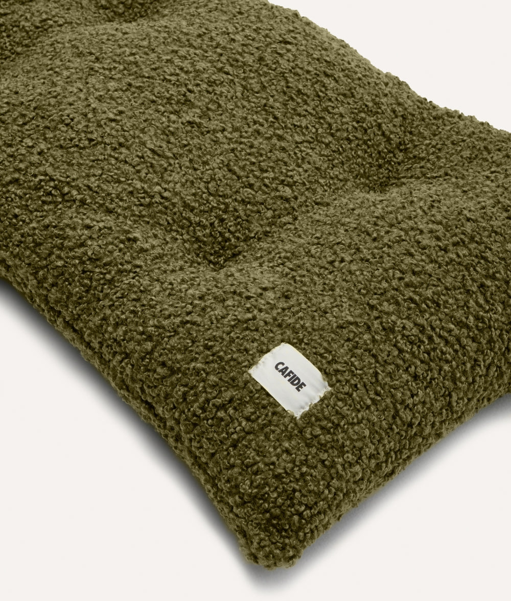 Cafide Cojín De Material Reciclado Para Perro Con Tejido Estilo Borreguito Verde. Modelo Bela._1
