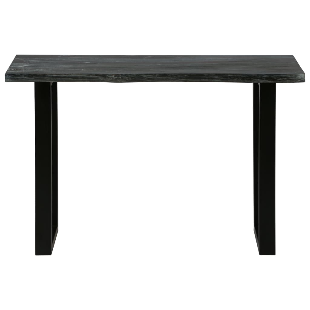 Mesa Consola De Madera Maciza De Mindi 110x35x75 Cm Gris_0