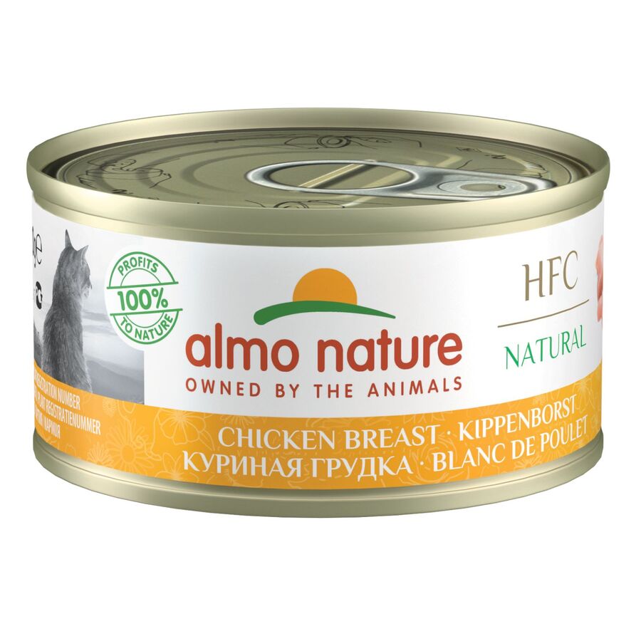 Almo Comida Humeda Gato Hfc Natural Lata 70gr Pechuga Pollo_0