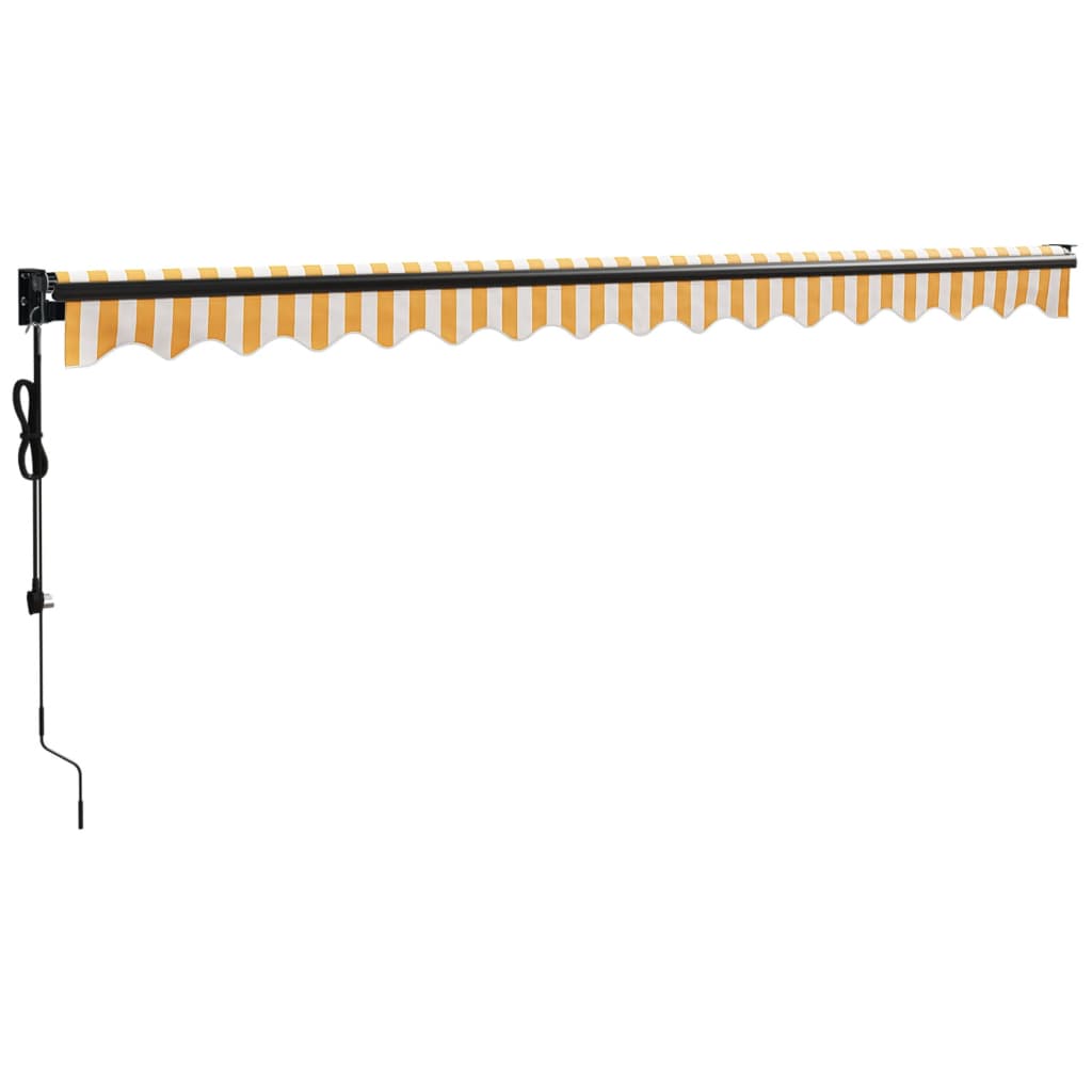 Toldo Retráctil Automático Amarillo Y Blanco 4,5x3 M_3