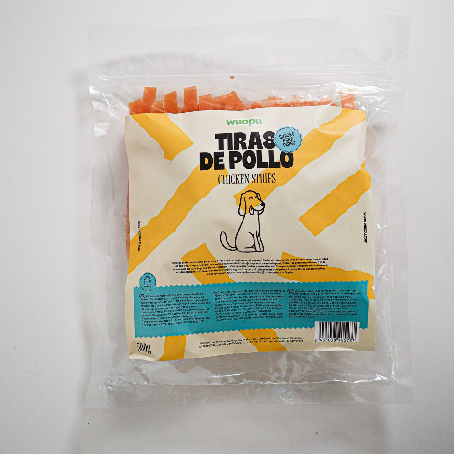 Snack Para Perro En Tiras De Pollo Desecado Wuapu 500gr_4