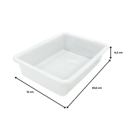 3 Bandejas Resistentes Uso Alimentario Con Tapa: 1,2l Sin Bpa's (21,3 X 15,7 X 6,3cm). Cocinas, Restaurantes, Catering_3
