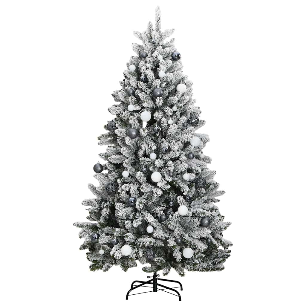 Vidaxl Árbol De Navidad Artificial Con Bisagras 300 Led Y Bolas 180 Cm_3
