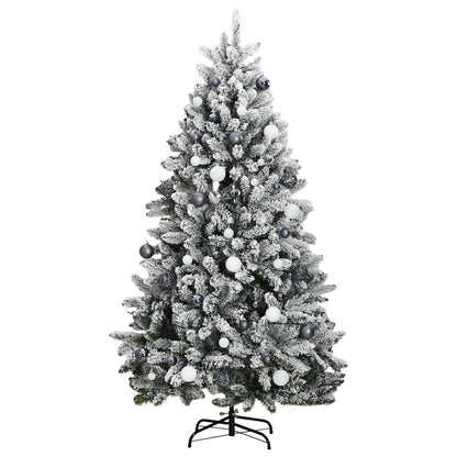 Vidaxl Árbol De Navidad Artificial Con Bisagras 300 Led Y Bolas 180 Cm_3
