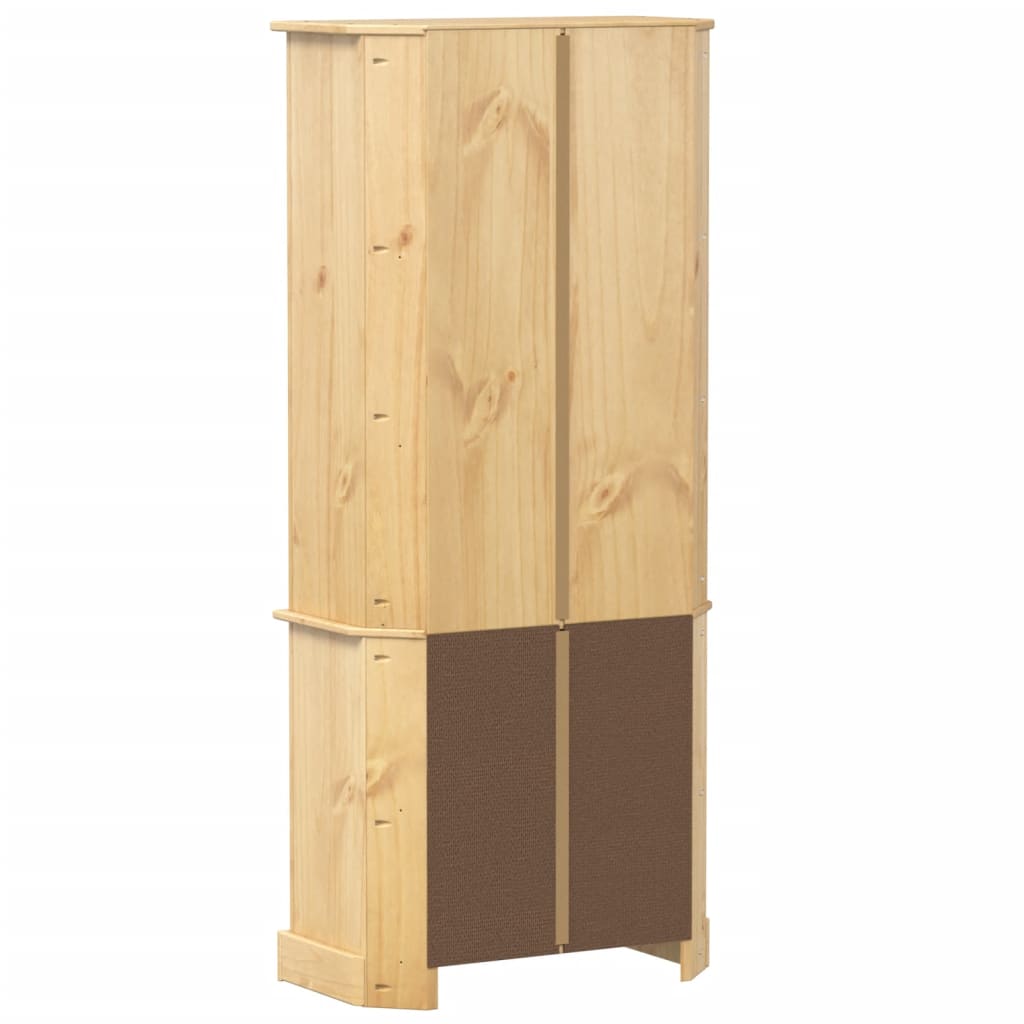 Aparador Corona Madera Maciza De Pino 74x38x170 Cm / Vetonek_2