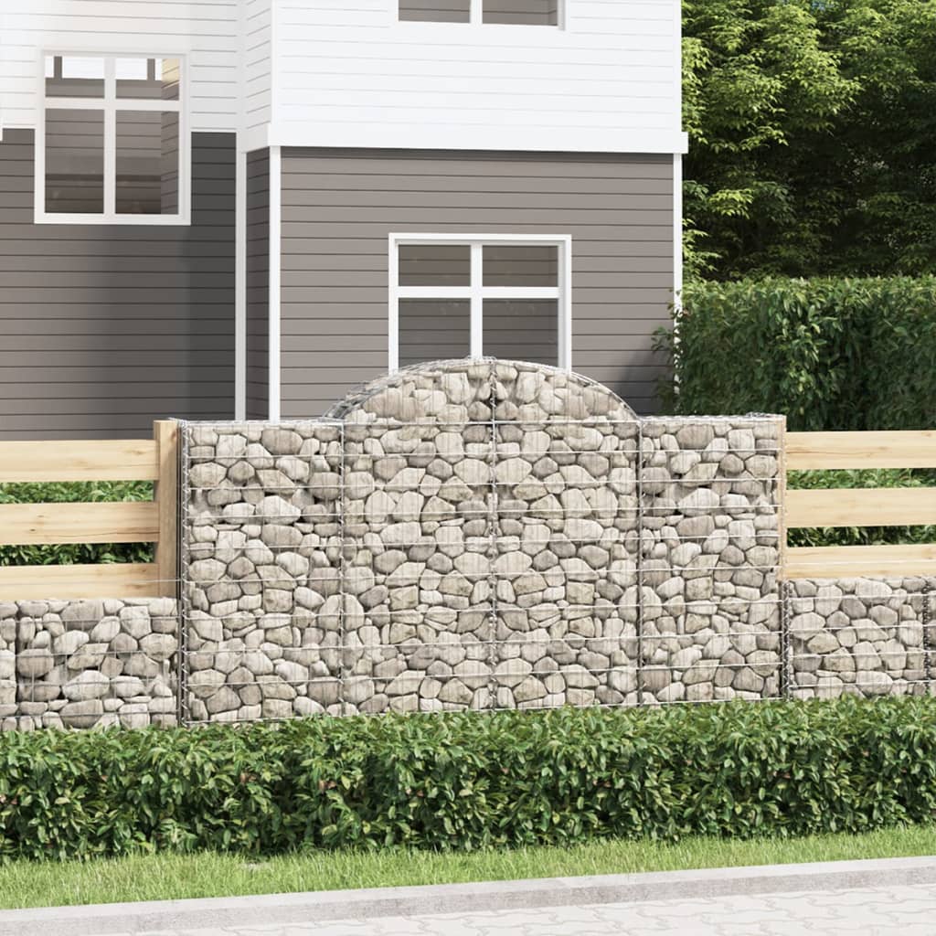Cestas Gaviones 30 Uds Forma De Arco Hierro 200x50x120/140 Cm_1