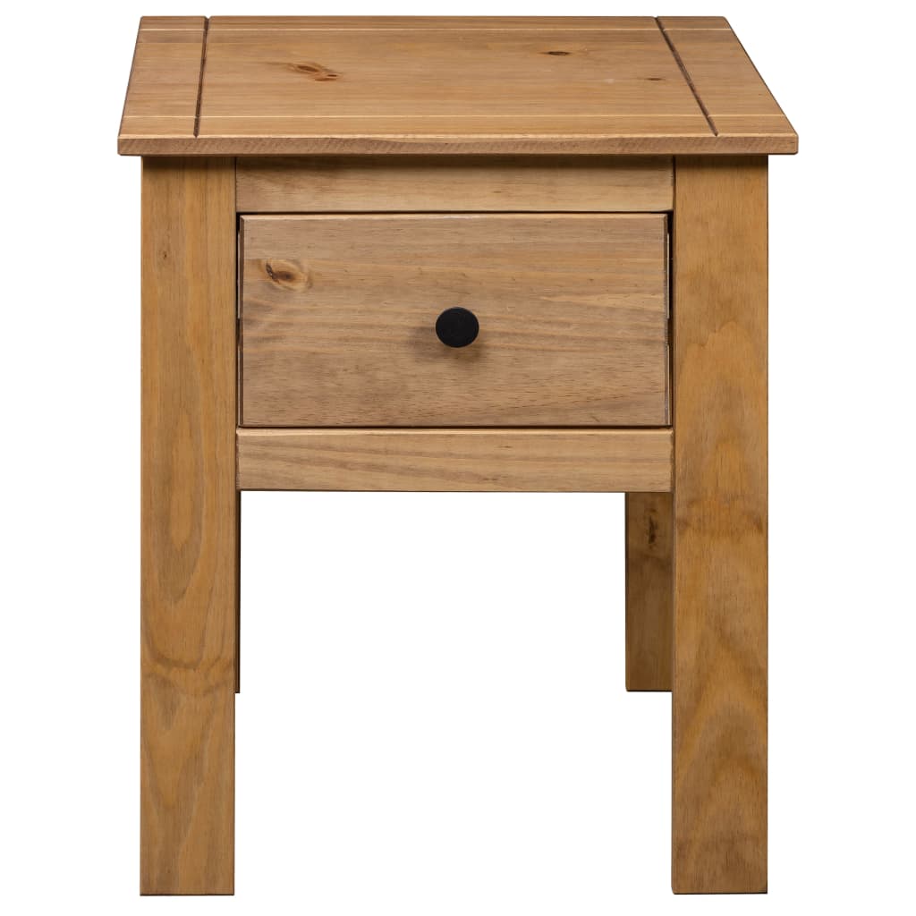 Mesita De Noche De Madera Maciza Pino Estilo Panamá 46x40x57 Cm_4