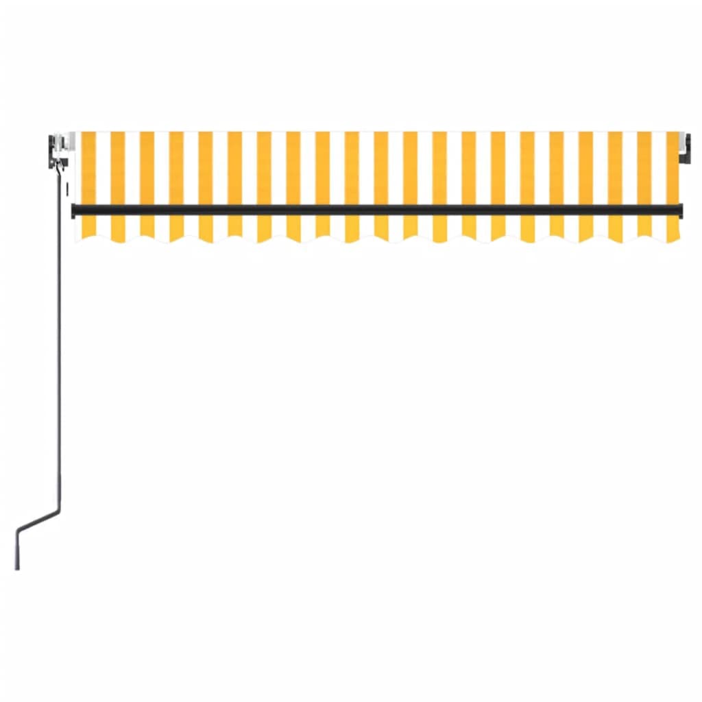Toldo Automático Led Sensor De Viento Amarillo Blanco 350x250cm_3