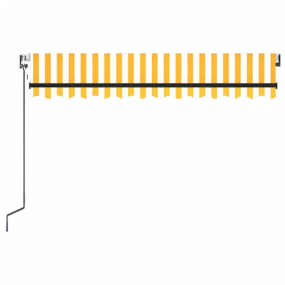 Toldo Automático Led Sensor De Viento Amarillo Blanco 350x250cm_3