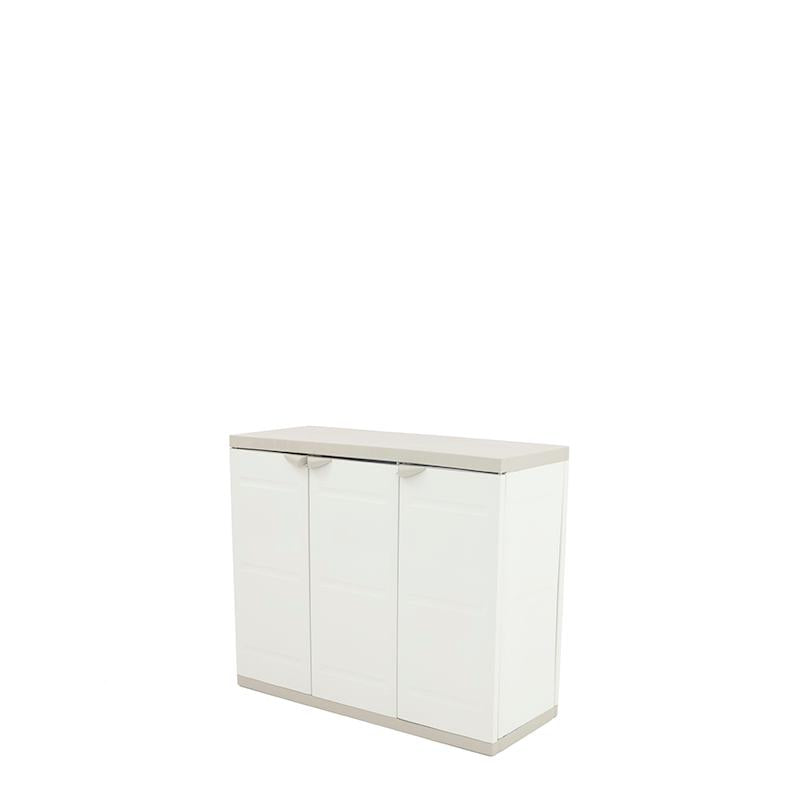 Medio Armario de 3 Puertas 105 cm Titanium Plastiken Beige (REACONDICIONADO)