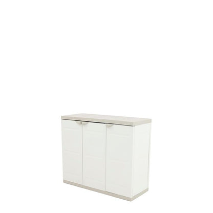 Medio Armario de 3 Puertas 105 cm Titanium Plastiken Beige (REACONDICIONADO)