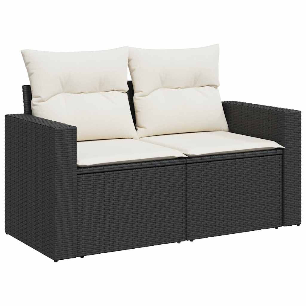 Set De Sofás De Jardín Con Cojines 9 Pzas Ratán Sintético Negro / Vetonek_2