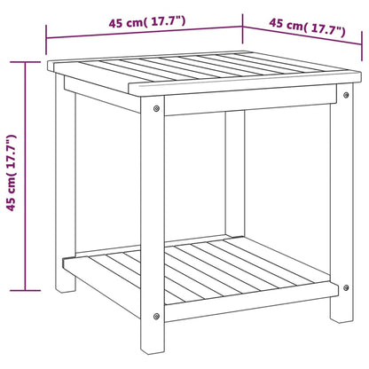 Mesa Auxiliar De Madera Maciza De Acacia 45x45x45 Cm_4