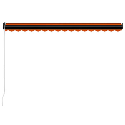 Toldo Manual Retráctil Con Led Naranja Y Marrón 450x300 Cm_3