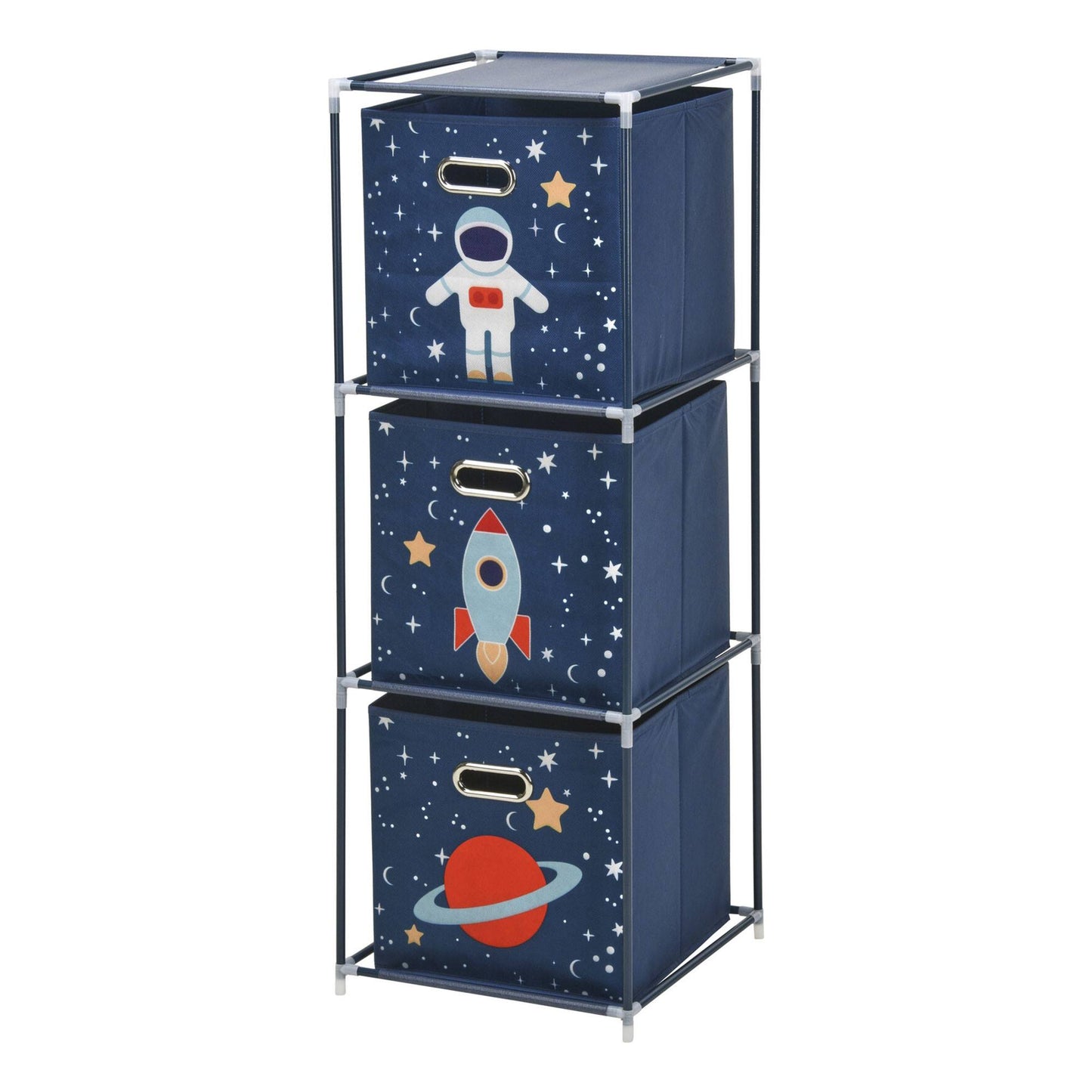 Well Home Estanteria Cajonera De 3 Estantes En Metal H.102cm