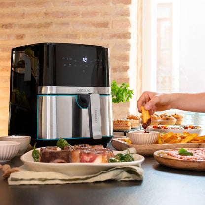 Freidora Sin Aceite De Aire Cecofry Full Inox 5500 Accesorios. Dietética Y Digital, 1450 W Nominal, 1600 W Máxima, 5l Volumen, 5,5l Área De Cocinado_1