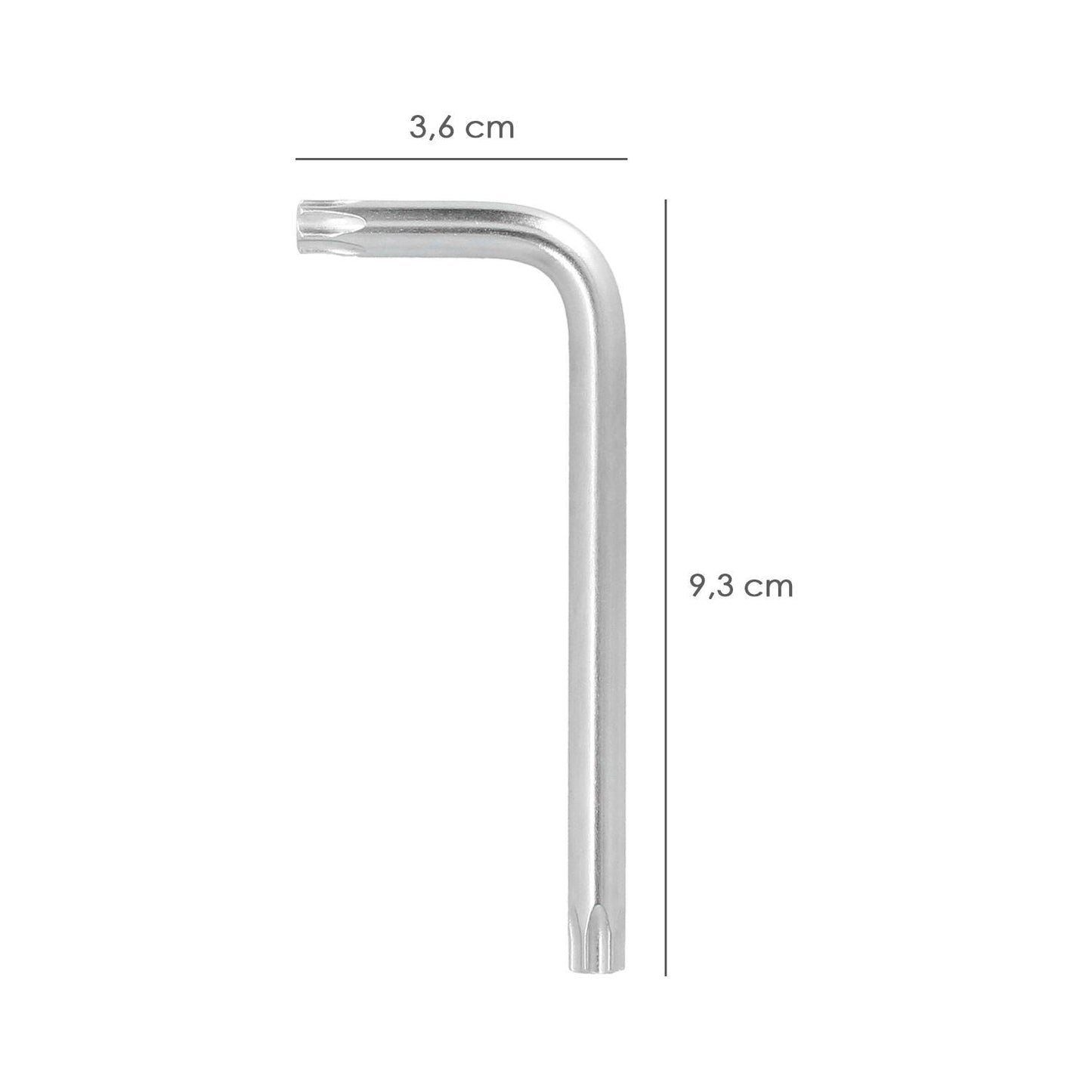 Llave Torx Inviolable Standar Acero Cromo Vanadio Profesional T40 Mm. Llave Estrella, Llave Allen Estrella_1
