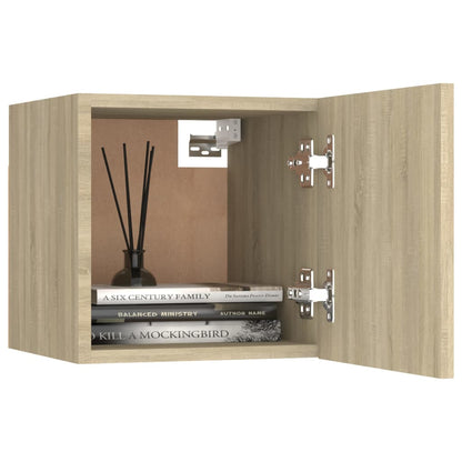 Mesitas Noche 2 Uds Madera Ingeniería Roble Sonoma 30,5x30x30cm_2