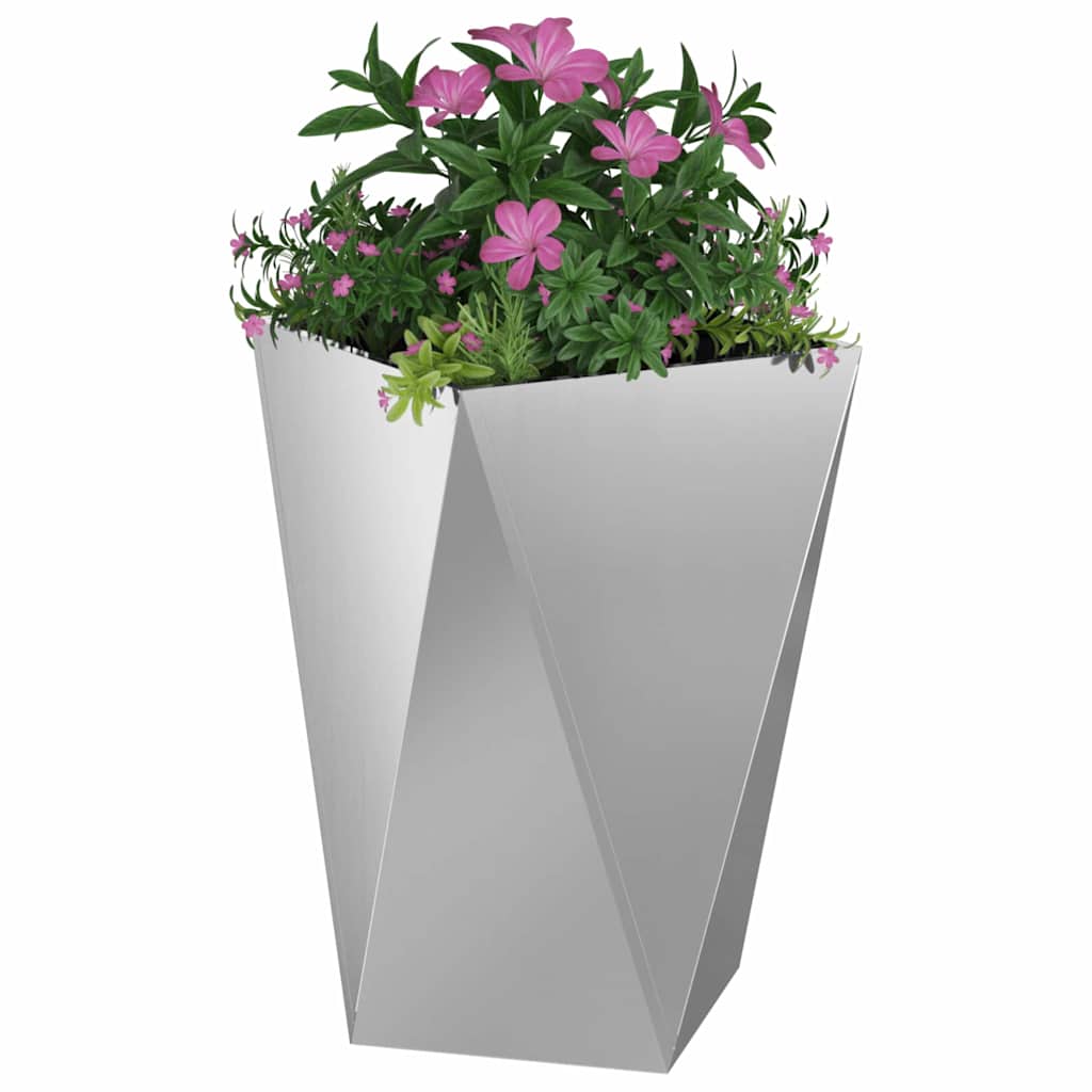 Jardinera Plateado 50 X 50 X 75 Cm Acero Galvanizado_2