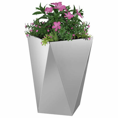 Jardinera 2 Uds. Plateado 50 X 50 X 75 Cm Acero Galvanizado_2