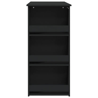 Mesa Bar Estante Almacenaje Contrachapada Negro 102x50x103,5 Cm_4