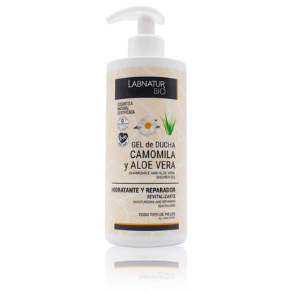 Gel de Ducha de Camomila y Aloe Vera Labnatur Bio 450 ml | Limpieza Suave | Hidrata, Calma y Refresca | Vegano_0
