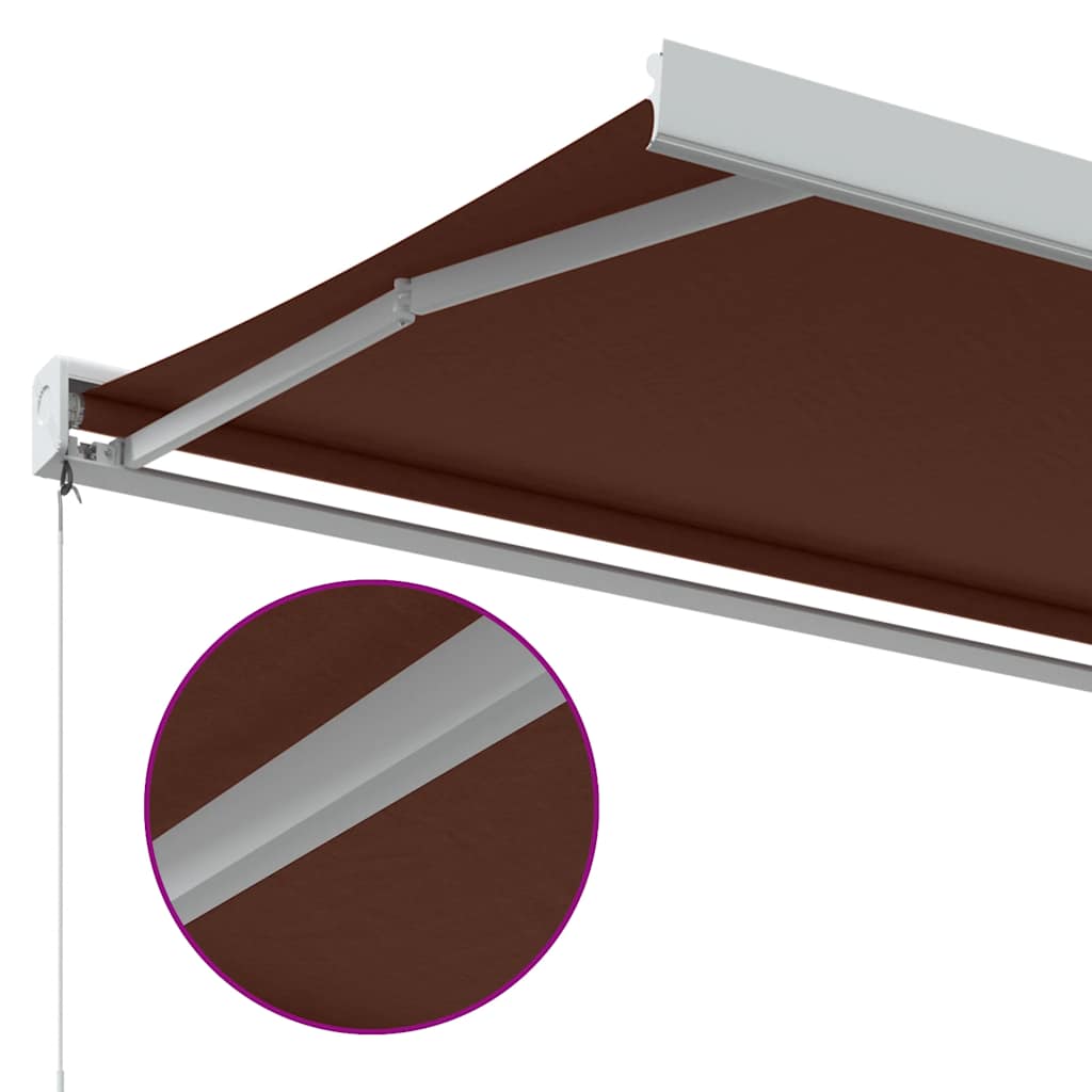 Toldo Retráctil Manual Marrón 350x250 Cm_5