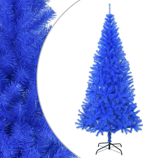 Vidaxl Árbol De Navidad Artificial Con Soporte Pvc Azul 180 Cm_0