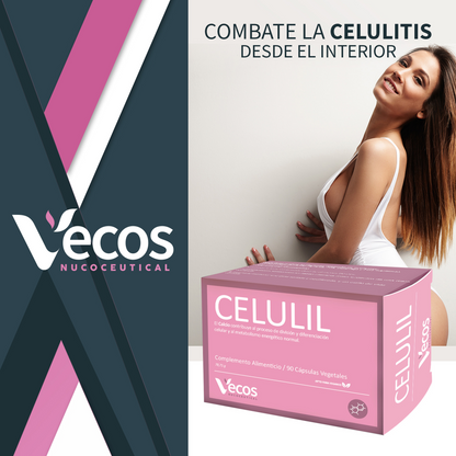 Celulil Vecos 90 Cápsulas | Celulitis Y Retención De Líquidos | Piña, Centella Y Cola De Caballo_1