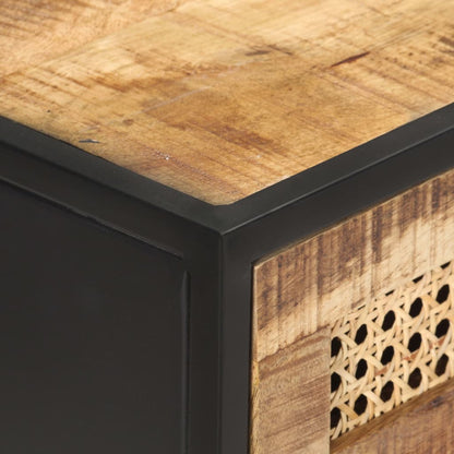 Mesa Consola De Madera De Mango Rugosa 100x35x75 Cm_3