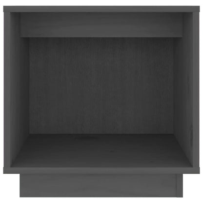 Mesitas De Noche 2 Uds Madera Maciza De Pino Gris 40x30x40 Cm_3
