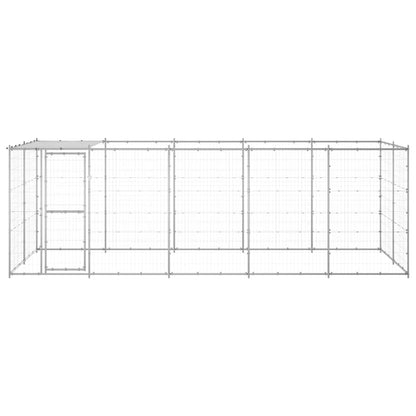 Perrera De Exterior De Acero Galvanizado Con Techo 12,1 M²_3