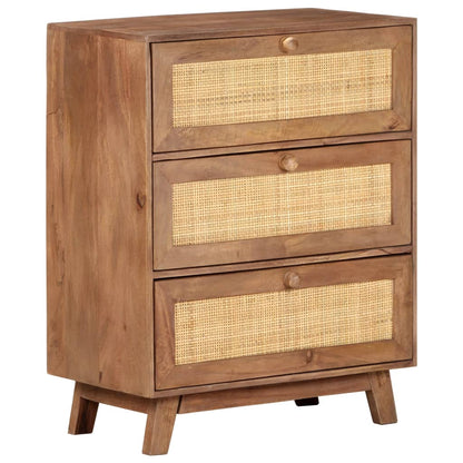 Aparador De Madera Maciza De Mango 61x35x76 Cm_0