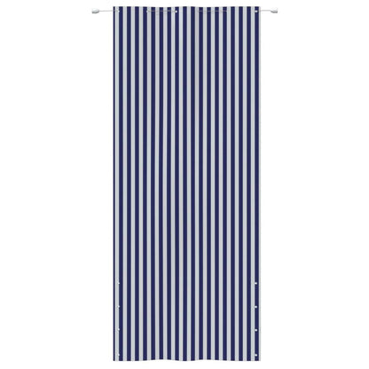Vidaxl Toldo Pantalla Para Balcón Tela Oxford Azul Y Blanco 120x240 Cm_1