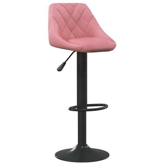 Taburete De Cocina De Terciopelo Rosa_0