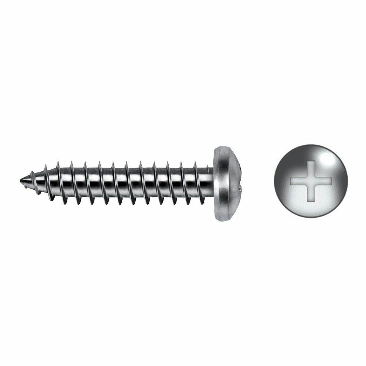 Caja De Tornillos Celo 3,5 X 25 Mm Tornillo Para Chapa De Metal 250 Unidades Zincado / Vetonek_0