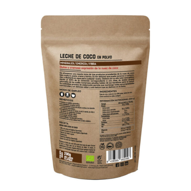 Leche De Coco En Polvo Sin Gluten Bio 200g_1