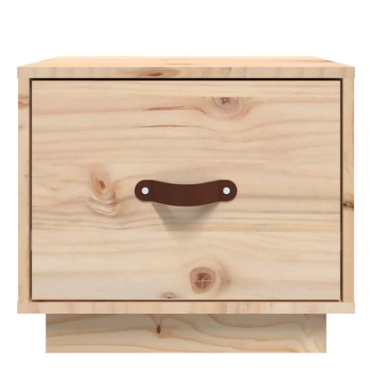 Mesita De Noche Madera Maciza De Pino 40x34x35 Cm_3