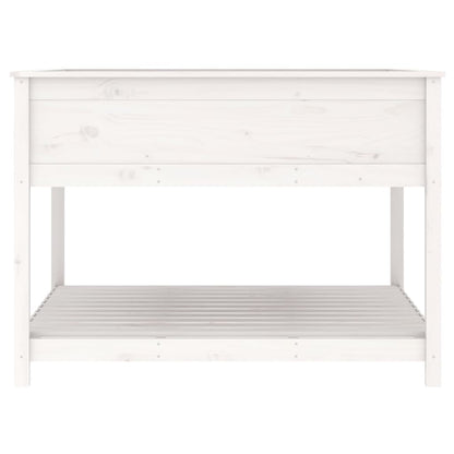 Jardinera De Estante Madera Maciza Pino Blanca 111,5x111,5x81cm_5