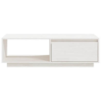 Mesa De Centro De Madera Maciza De Pino Blanco 110x50x33,5 Cm_3