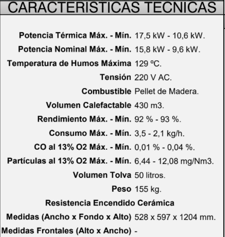 BRICOSOL Estufa de pellets frontal canalizable FM Modelo BP-701 Blanco_2