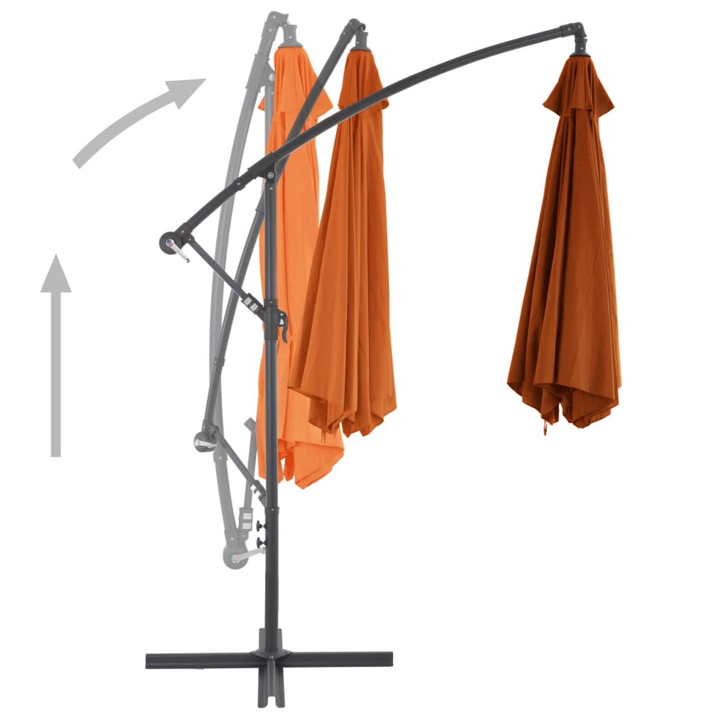 Vidaxl Sombrilla Jardín Voladiza Con Palo De Aluminio Terracota 300 Cm_3