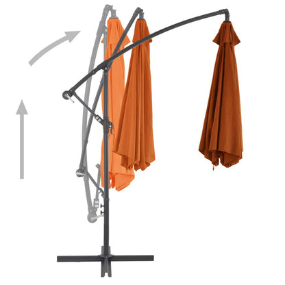 Vidaxl Sombrilla Jardín Voladiza Con Palo De Aluminio Terracota 300 Cm_3