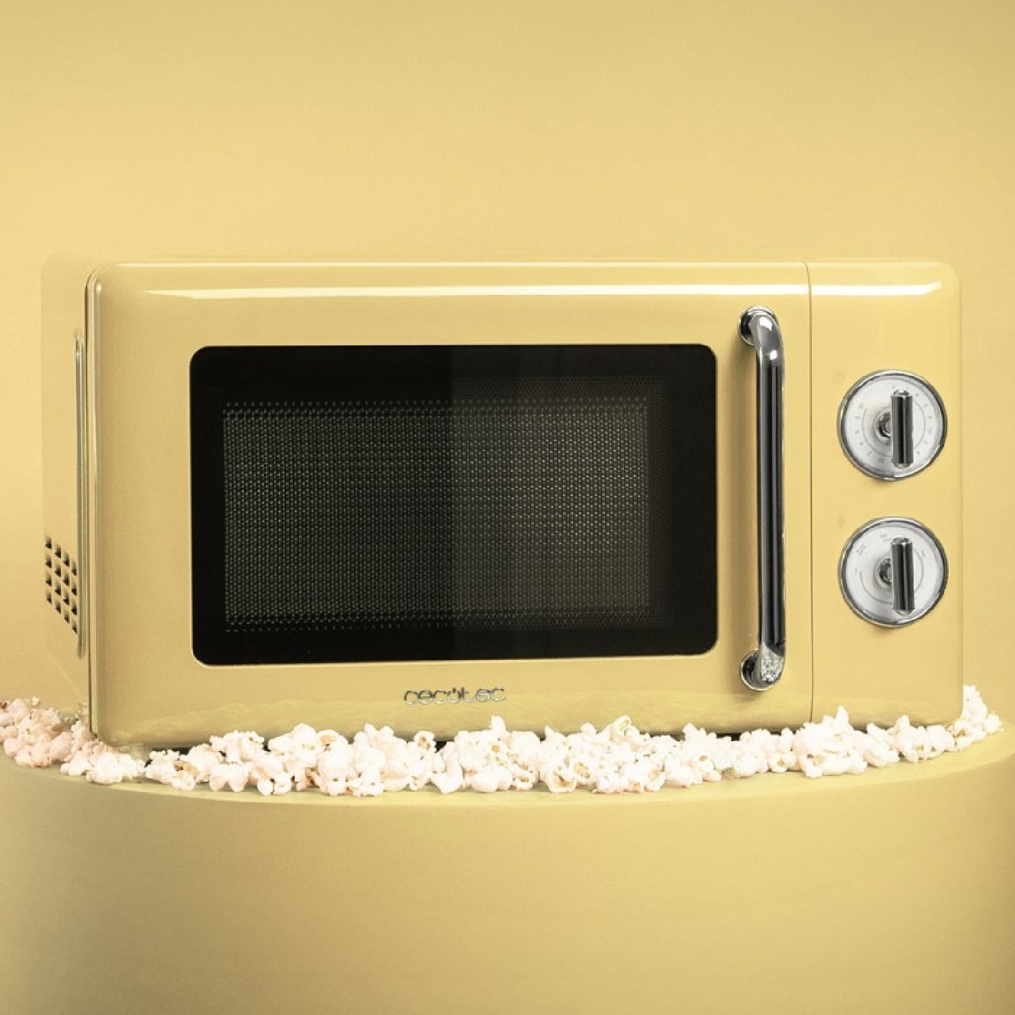 Microondas Mecánico De 20 L Proclean 3010 Retro Yellow. 700 W En 6 Niveles, Temporizador Hasta 30 Minutos, Modo Descongelación, Diseño Vintage En Am_2
